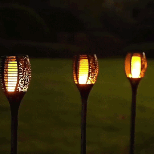 Lampă Solară LED cu Efect Realist de Flacǎrǎ